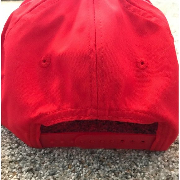 Vintage 90's Deadstock Umbro Soccer Red Adjustable Snapback Hat Cap OSFA Nylon - Picture 5 of 7
